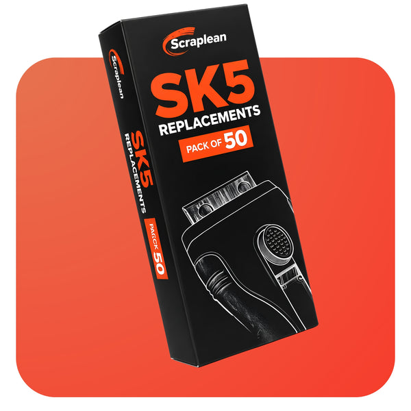 SCRAPLEAN SK5 Replacement Blades – Pack of 50 | Heavy-Duty Scraper Blades